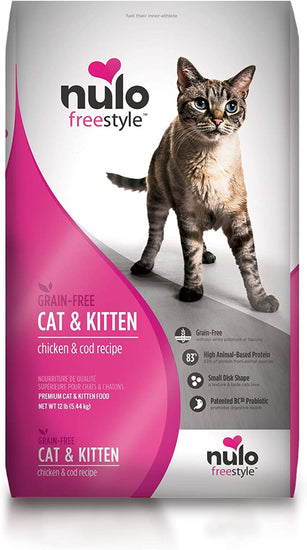 Nulo Freestyle Grain-Free Dry Cat & Kitten Food Chicken & Cod 1ea/2 lb for your Pet Cat with Pet Store X!