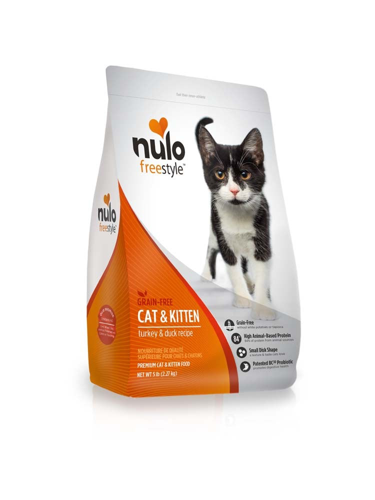 Nulo Freestyle Grain-Free Dry Cat & Kitten Food Turkey & Duck 1ea/5 lb for your Pet Cat with Pet Store X!