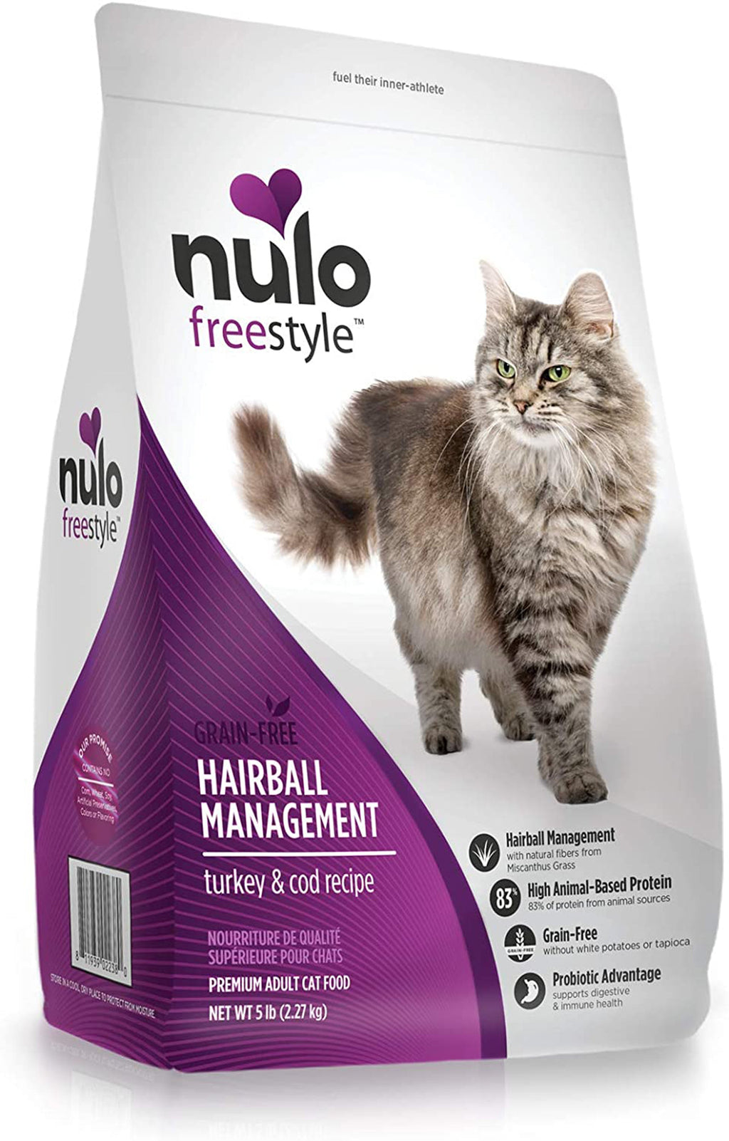 Nulo Freestyle Hairball Management Dry Cat Food Turkey & Cod 1ea/12 lb for your Pet Cat with Pet Store X!