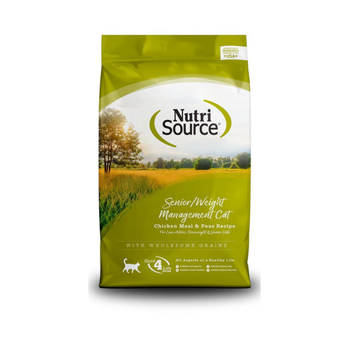 Nutrisource Cat Senior Weight Management Chicken & Rice 66Lb for your Pet Cat with Pet Store X!