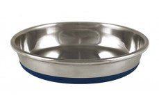 OurPets Premium Rubber Bonded Stainless Steel Cat Bowl Silver 1ea/12 oz - Pet Store X