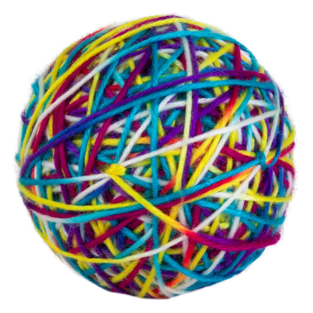 Pet Zone Products Knitty Kitty Rattle Yarn Ball Cat Toy SM (2 pack) - Pet Store X