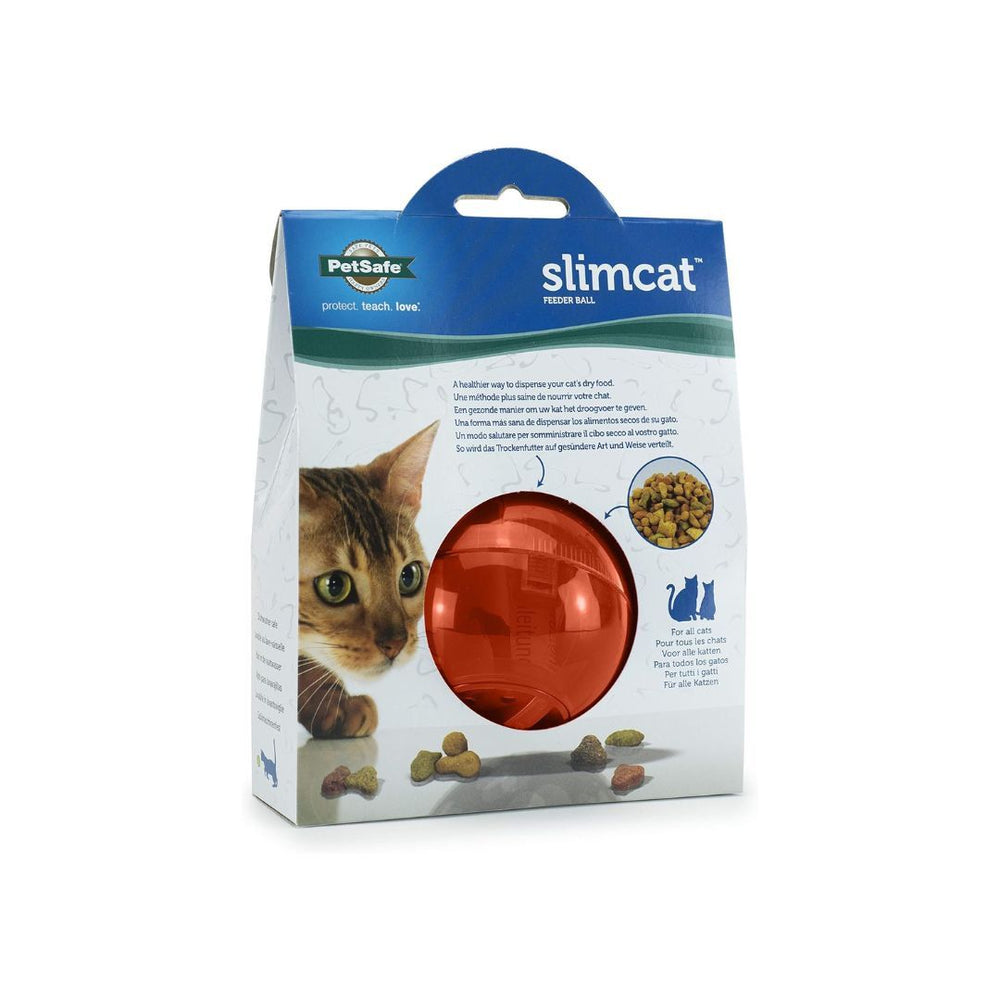 PetSafe SlimCat Food Dispenser Cat Toy Orange 1ea - Pet Store X