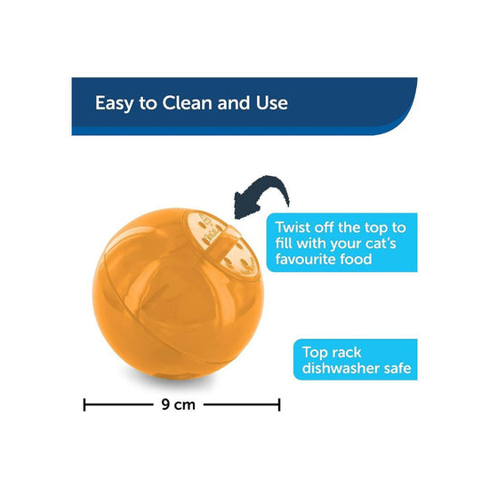 PetSafe SlimCat Food Dispenser Cat Toy Orange 1ea - Pet Store X