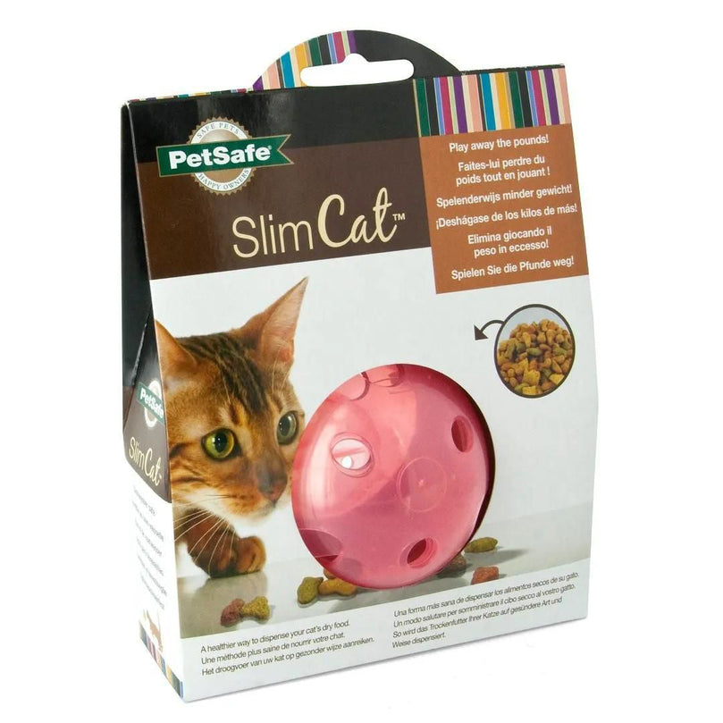 PetSafe SlimCat Food Dispenser Cat Toy Pink 1ea - Pet Store X