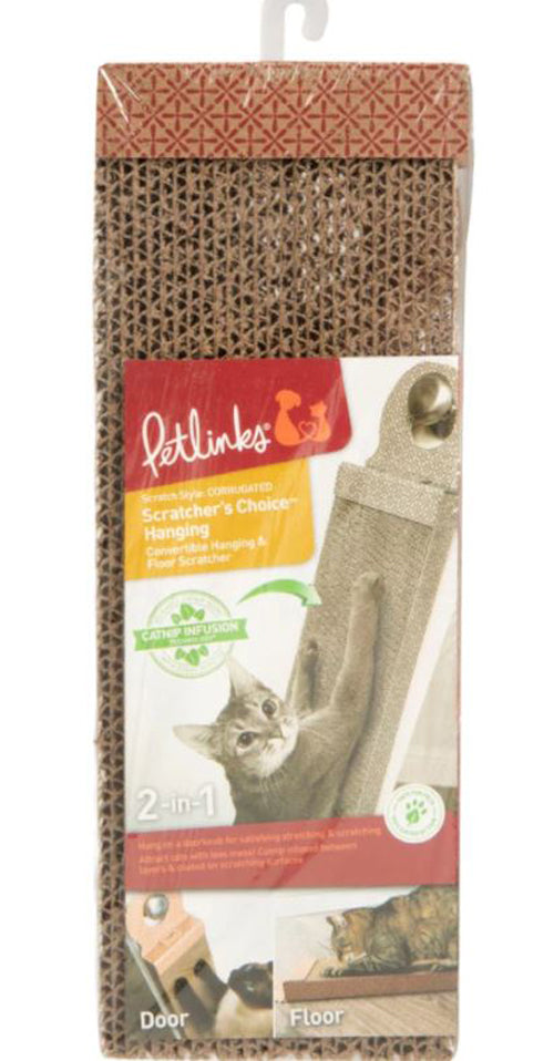 Petlinks Scratcher's Choice Hanging Corrugate Cat Scratcher With Infused Catnip 1ea - Pet Store X