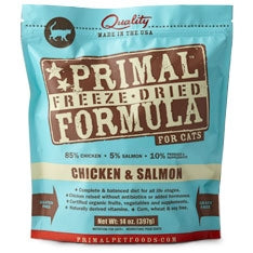 Primal Pet Foods Freeze Dried Cat Food- 55oz- Chicken and Salmon for your Pet Cat with Pet Store X!