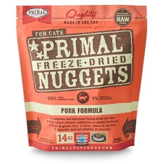 Primal Pet Foods Freeze Dried Cat Food Pork 14oz for your Pet Cat with Pet Store X!