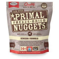 Primal Pet Foods Freeze Dried Dog Food- Venison 55oz for your Pet Dog with Pet Store X!