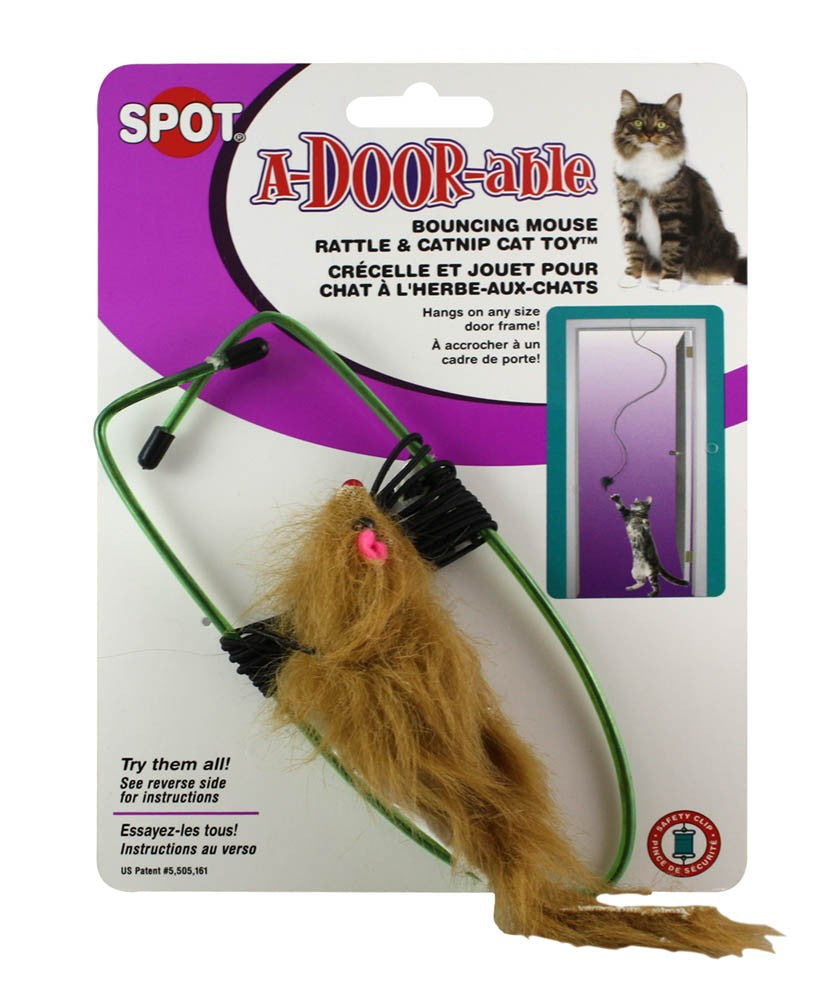 Spot A-Door-Able Bouncing Mouse Catnip Toy Assorted - Pet Store X