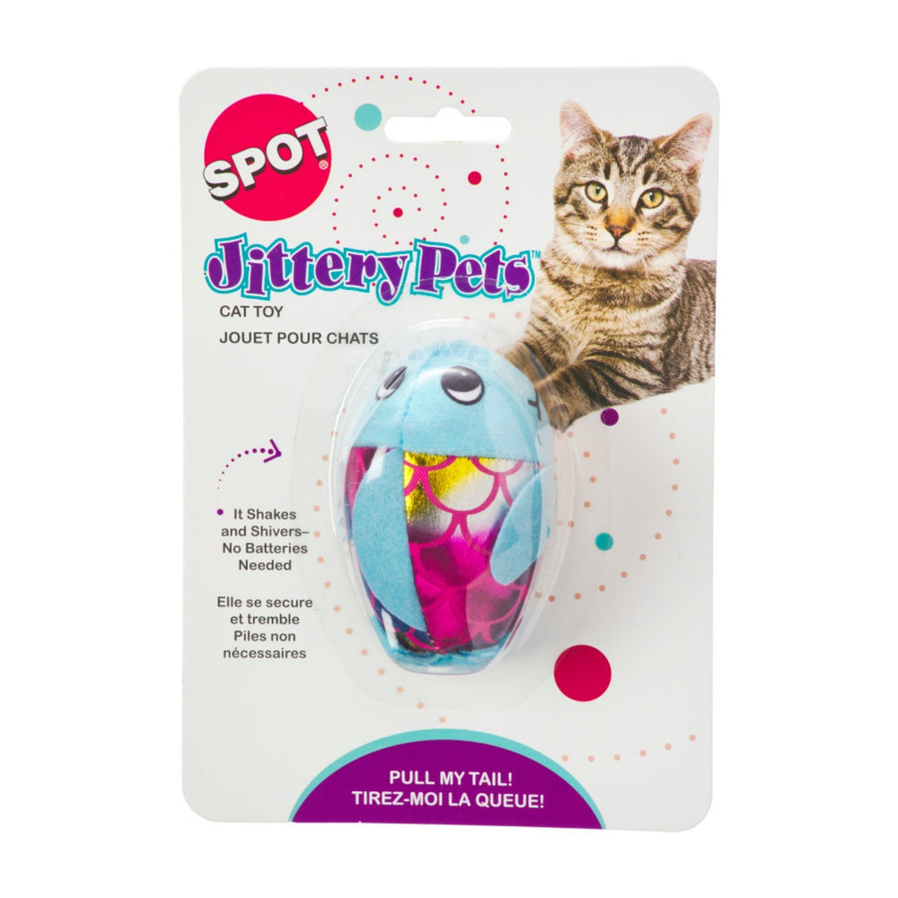 Spot Plush Jittery Fish Cat Toy Assorted, 1ea/3 in - Pet Store X