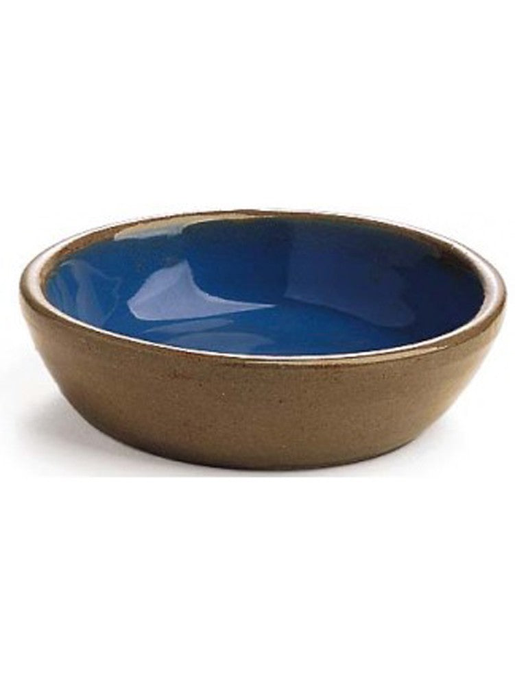 Spot Standard Crock Cat Saucer Tan; Blue 5 in - Pet Store X