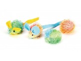 Spot Stringy Mice and Ball Cat Toy with Catnip Assorted 2 in 4 Pack - Pet Store X