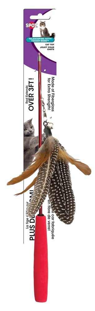 Spot Telescoping Kitty Teaser Wand Cat Toy Assorted 36 in - Pet Store X