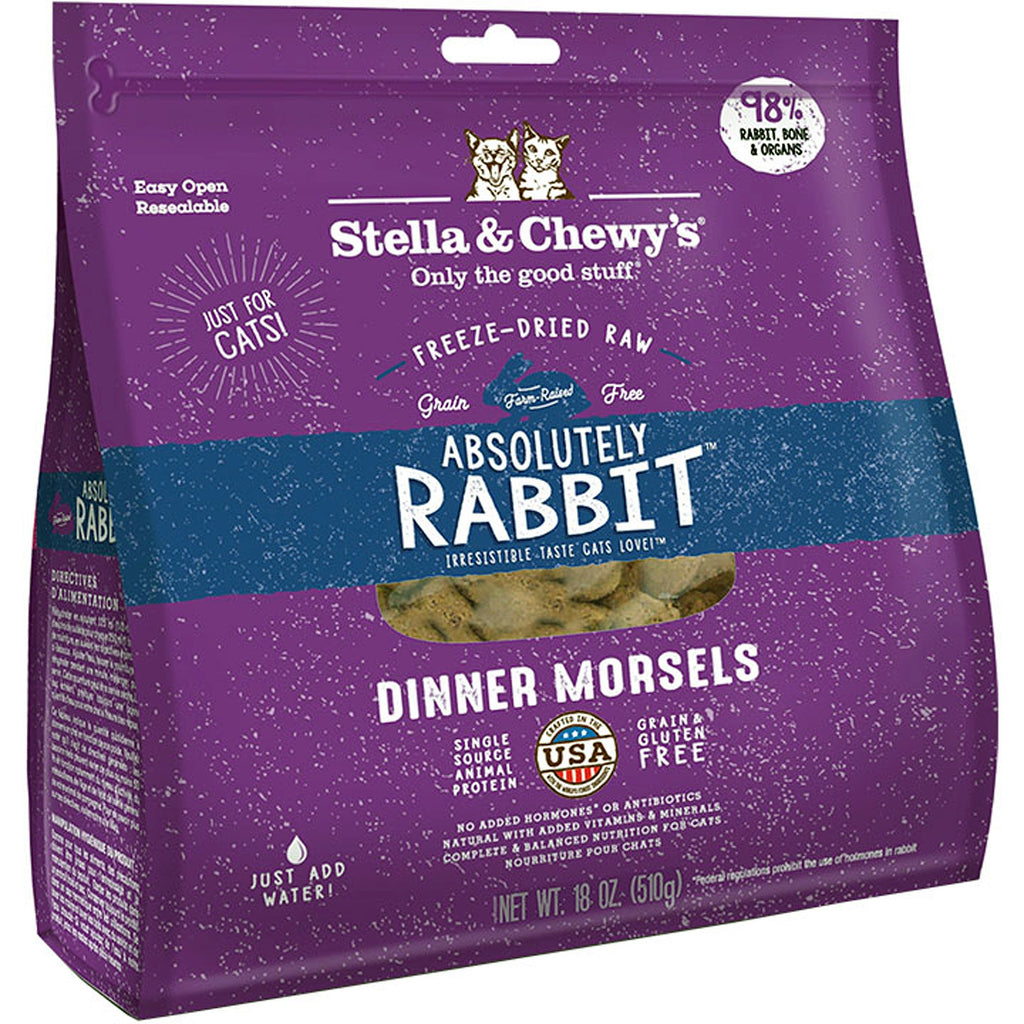 Stella and Chewys Cat Freeze-Dried Dinner Rabbit 18oz for your Pet Cat with Pet Store X!