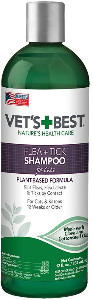 Vet's Best Flea and Tick Shampoo for Cats 1ea/12 Fl. oz - Pet Store X