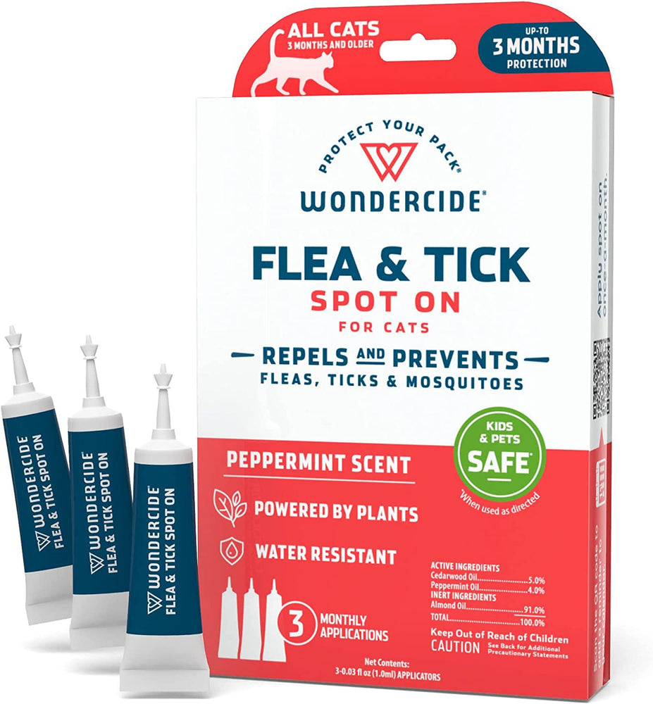 Wondercide Flea and Tick Spot On for Cats-Peppermint - Pet Store X