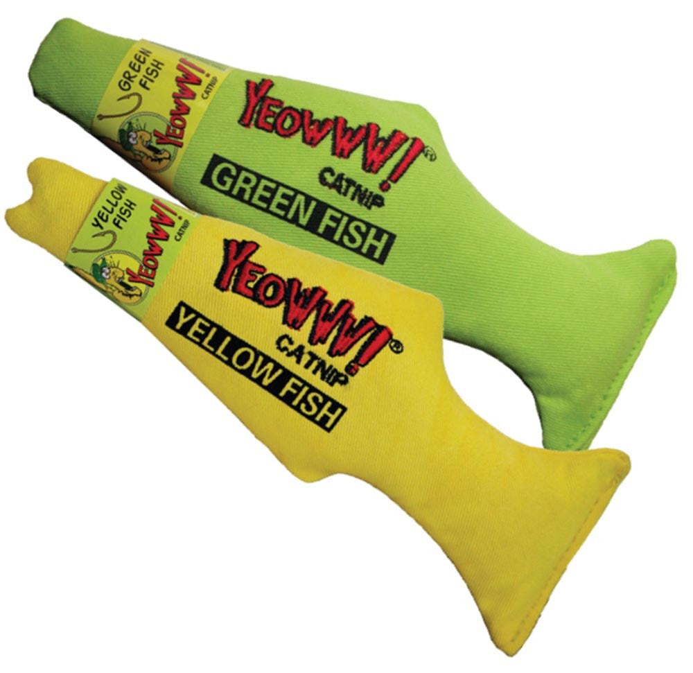 Yeowww! Fish Catnip Toy Green 1ea/7 in - Pet Store X