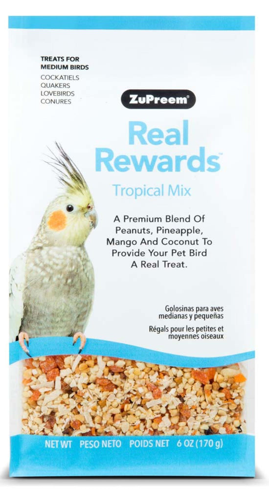 ZuPreem Real Rewards Tropical Mix Bird Treats Medium Birds 1ea/6 oz - Pet Store X