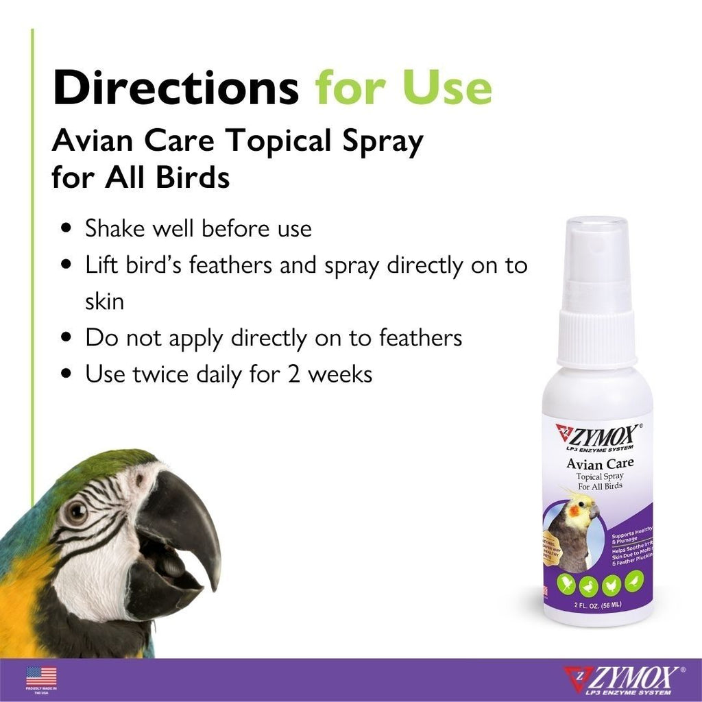 Zymox Avian Care Topical Solution Spray 1ea/2 oz - Pet Store X