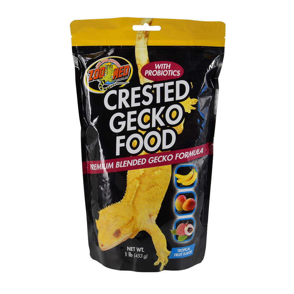 Zoo Med Crested Gecko Food Premium Blended Tropical Fruit Dry Food 1ea/1 lb