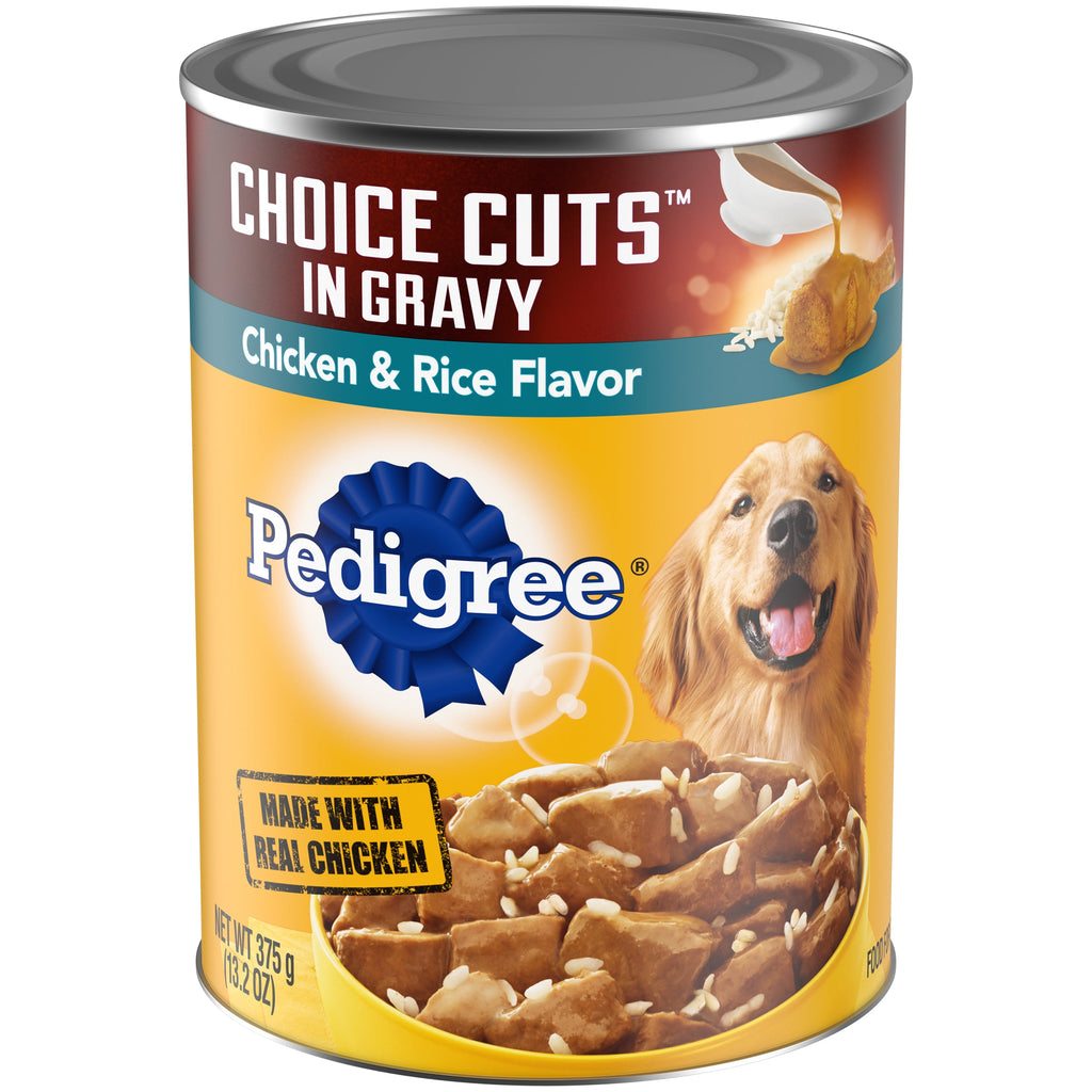 Pedigree Choice Cuts Chicken and Rice Dog Food 12Ea/13.2 Oz, 12 Pk