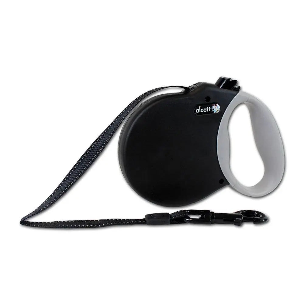 Alcott Adventure Retractable Belt Leash Black Large-16Ft