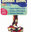 Booda 2-Knot Rope Bone Dog Toy 2 Knots Rope Bone Multi-Color Medium